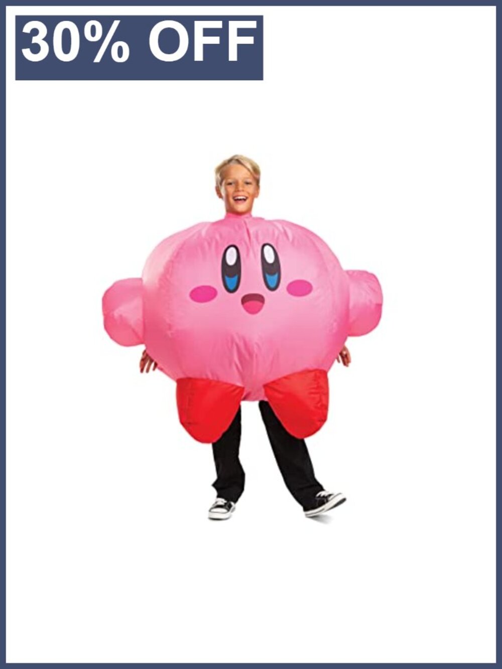 Kirby Inflatable Costume Kids Jumpsuit with Fan Halloween